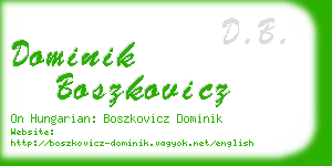 dominik boszkovicz business card